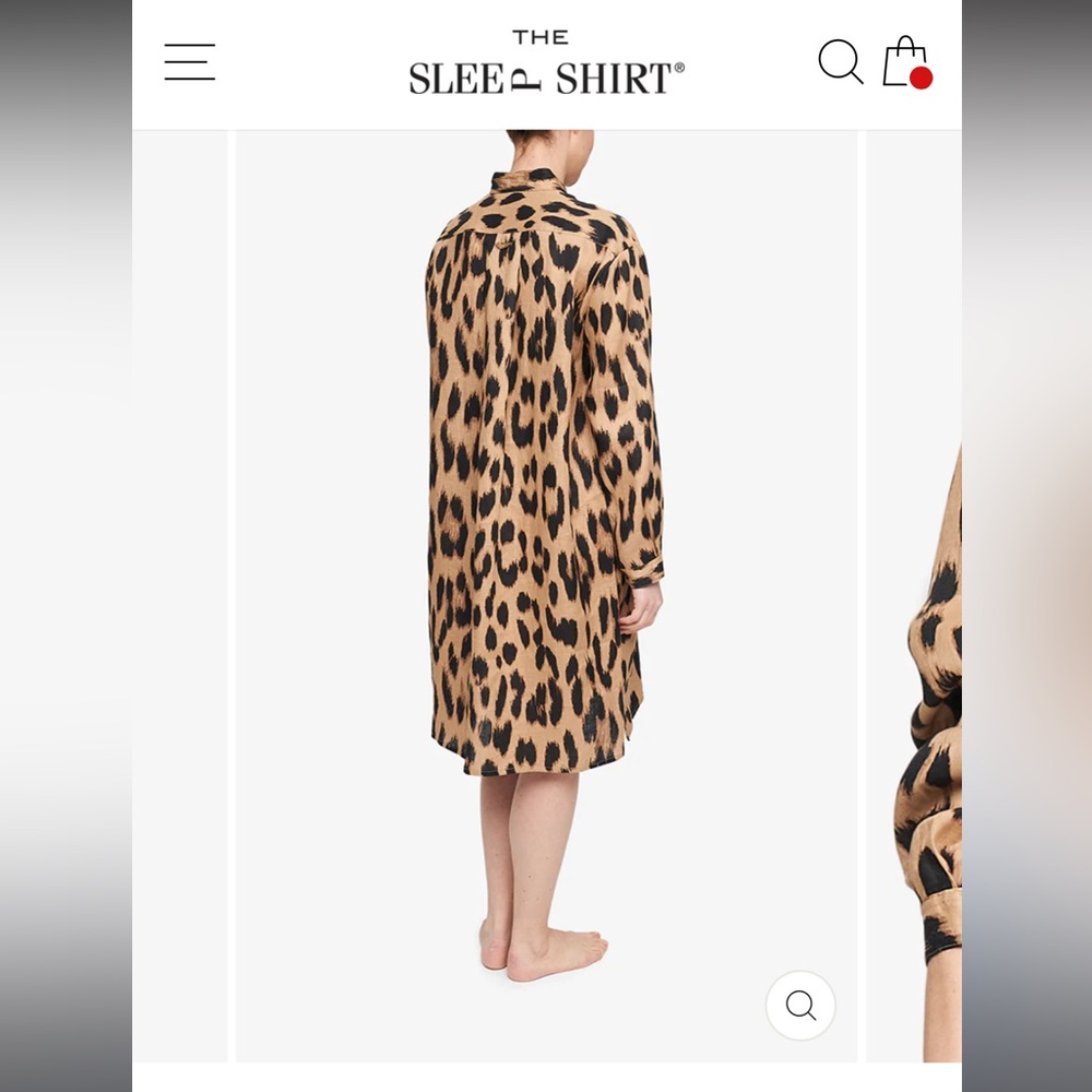 Leopard Print Linen Dress